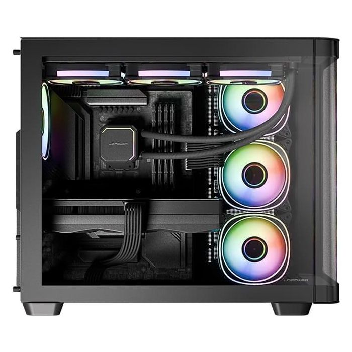 LC-Power Midi Tower 8001B Pro-Storm Dark Negra Vidrio Templado Gaming ATX ATX, micro ATX, Mini-ITX 1