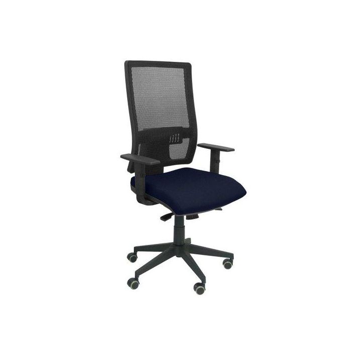 Silla Piqueras Y Crespo Horna Brazos Regulables Mecanismo Sincro Apoyo Lumbar Respaldo Malla Transpirable Y Asiento Tapizado Bali Azulmarino