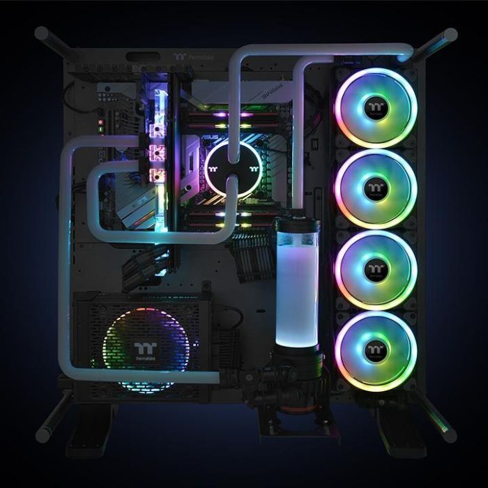 120mm Thermaltake Riing Trio 12 RGB 3 Pack 4 120mm Thermaltake Riing Trio 12 RGB 3 Pack 4
