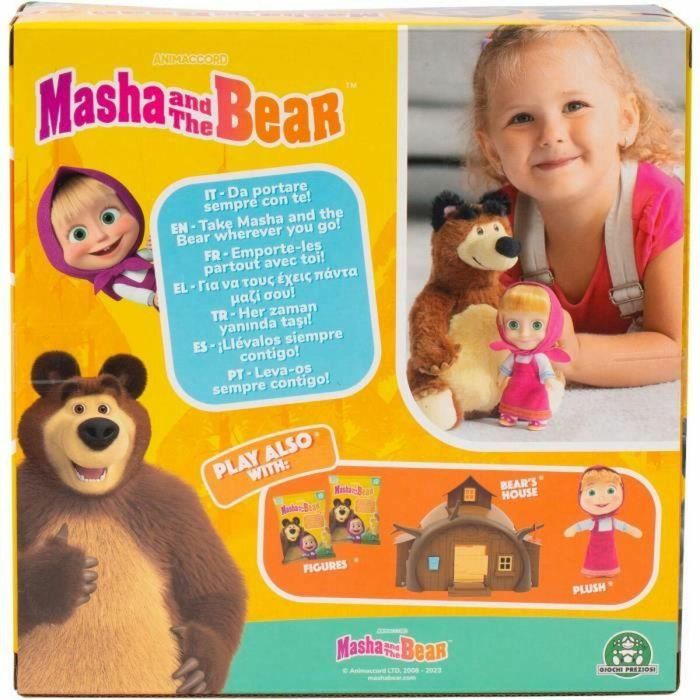 Masha y el Oso MHA21 Set de Muñecas y Peluches: Masha (12 cm) y Michka el Oso (20 cm). Apto para niños a partir de 3 años. 1