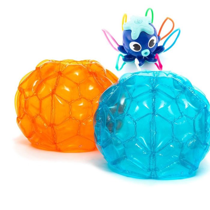 Pack Pelota Burbuja Hinchable Gigante Parachoques y Juguete Aspersor Rociador de Agua InnovaGoods