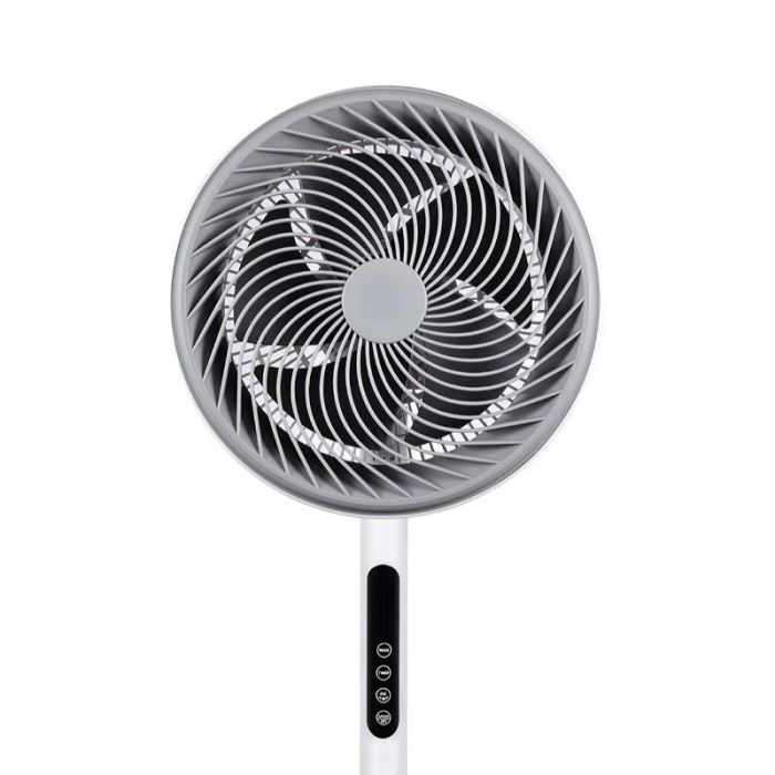 Daewoo Ventilador de Pie Alta Velocidad 90W, 30 cm (12"), Base Redonda con Mando a Distancia