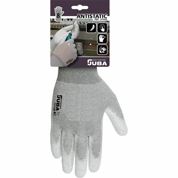Guantes de Trabajo JUBA Gris Fibra de carbono Antiestático 0 Guantes de Trabajo JUBA Gris Fibra de carbono Antiestático 0