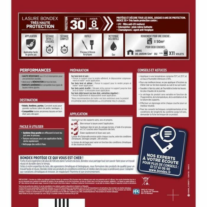 tinte para madera de muy alta protección 8 años roble claro 5L Bondex 1 tinte para madera de muy alta protección 8 años roble claro 5L Bondex 1