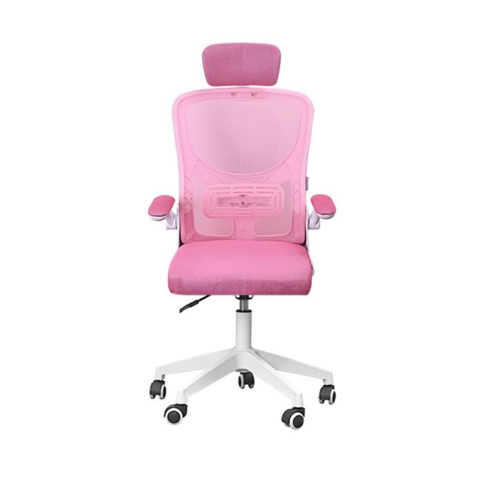 Mars gaming Silla Ergonomica MGCERGOPLUSWPK Rosa y Blanco para Gaming y Oficina con Respaldo Transpirable y Altura Ajustable