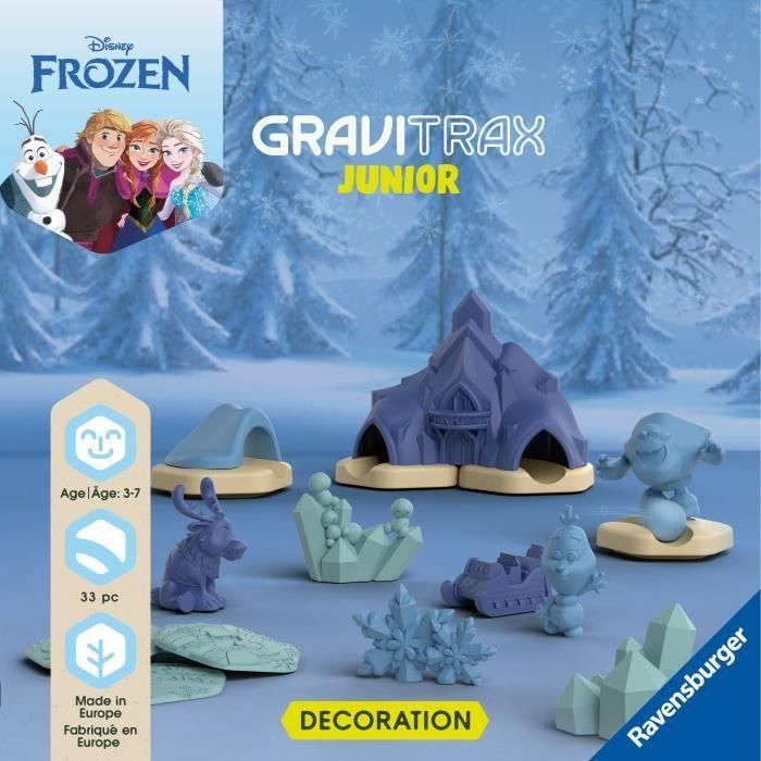 Ravensburger-Gravitrax Junior Frozen Expansion Set-33 piezas-Pista de mármol para construir-Edades 3-23861 2