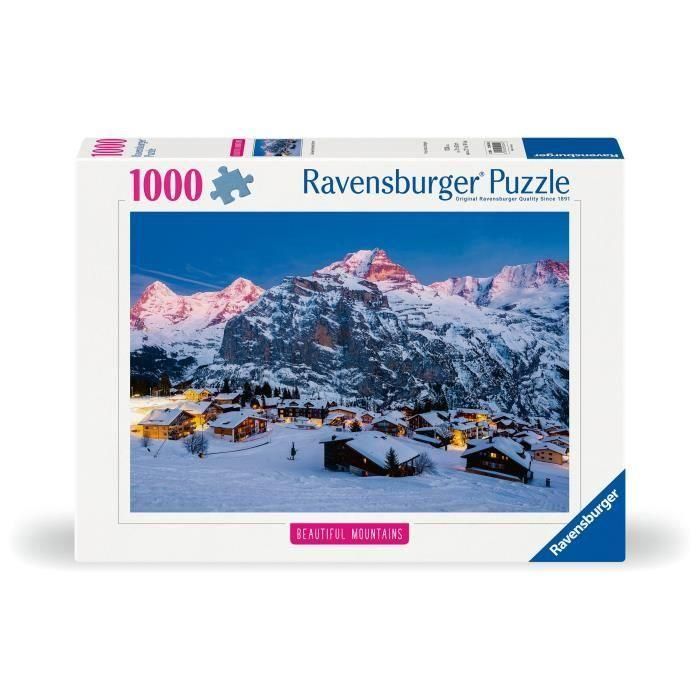 Puzzle de 1000 piezas Oberland bernés, Mürren (Destacados), Adultos y niños, Edad 14, Puzzle de alta calidad, 12000254, R