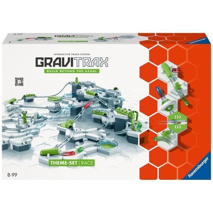 Ravensburger-GraviTrax Starter Set Race-180 piezas-Juego de construcción creativo-Curso de mármol para construir-Edad 8-22439