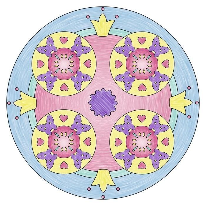 Dibujos para pintar Ravensburger Design Unicorn Mandala 1