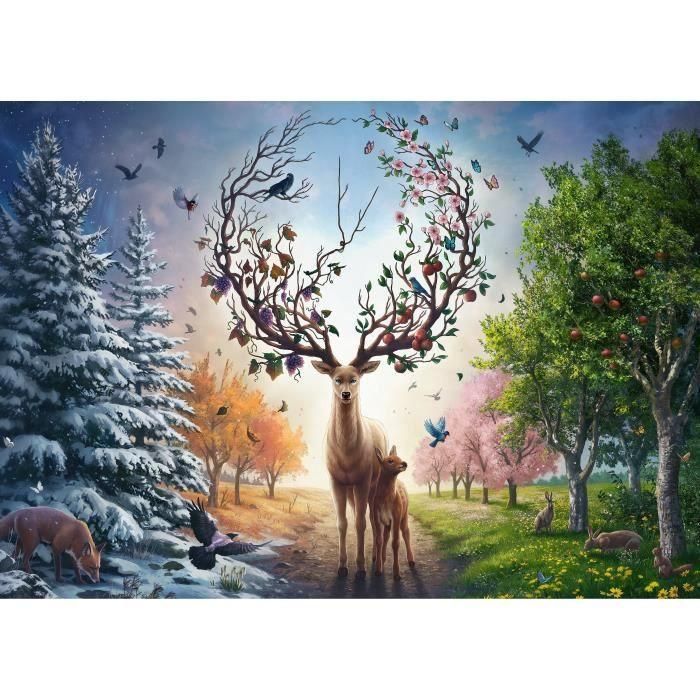 Puzzle de 1000 piezas, Fantasy Deer, Adultos y niños a partir de 14 años, Puzzle de alta calidad, 12001088, Edición 50 aniversario, Ravensburger