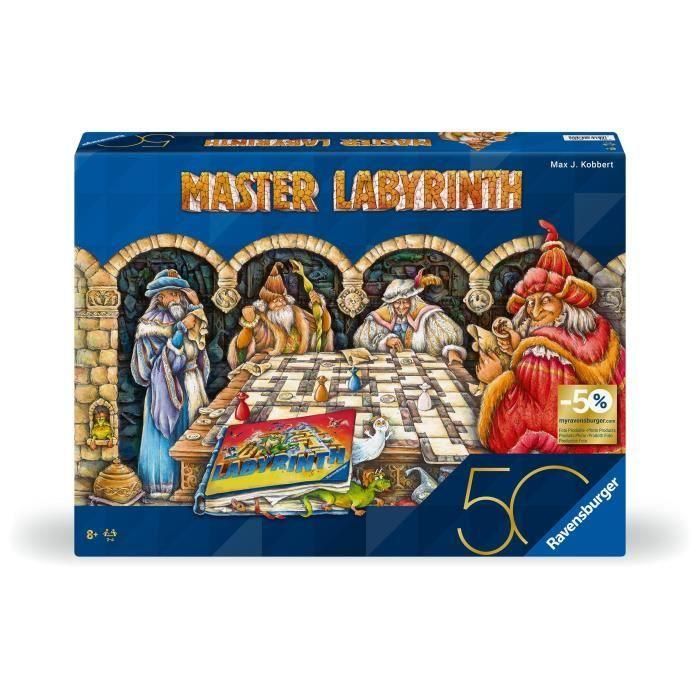 Labyrinth Master, Juegos de mesa, Juego de rompecabezas familiar, 2 a 4 jugadores a partir de 8 años, 22792, edición de 50 años, Ravensburger