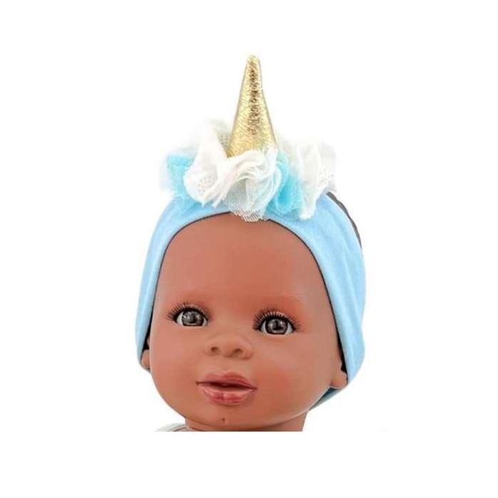 Andrea baby mulata unicornio azul ref: 3137-24 38 cm 1 Andrea baby mulata unicornio azul ref: 3137-24 38 cm 1