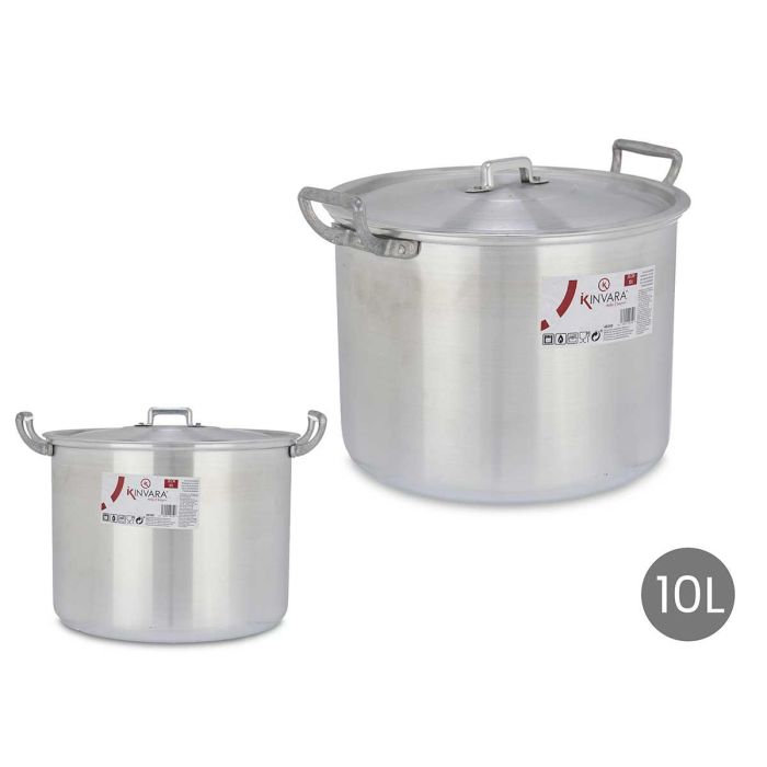 Olla de Aluminio Kinvara 26 cm, 10 Litros - Plata (4 Unidades) Olla de Aluminio Kinvara 26 cm, 10 Litros - Plata (4 Unidades)