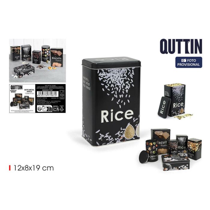 Bote Metálico Quttin RICE (12 Unidades) 6 Bote Metálico Quttin RICE (12 Unidades) 6