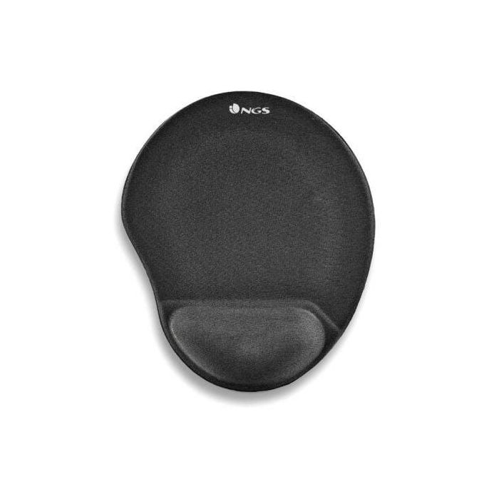 NGS Alfombrilla Mouse Pad Kilim Gel Negro, 250x210 mm, de Microfibra con Base Antideslizante