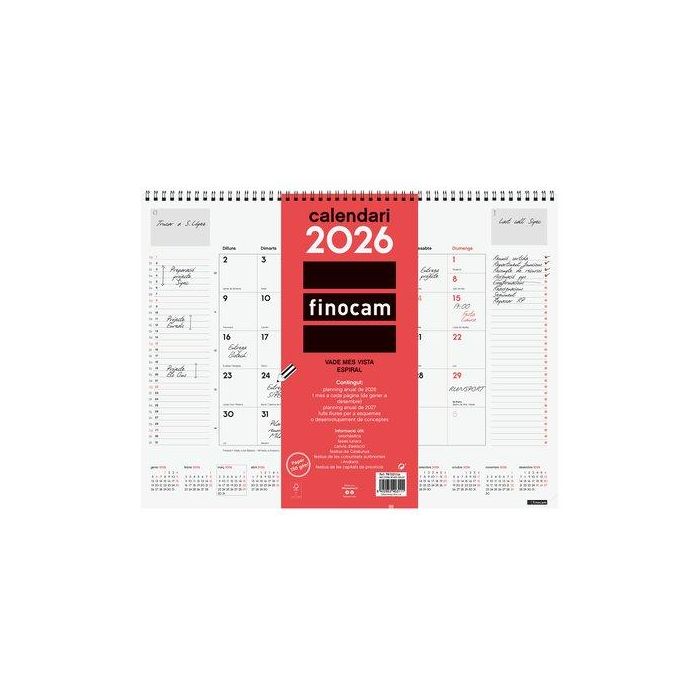 Calendari (2026) Catalan Finocam Vade Espiral M/V 420X310