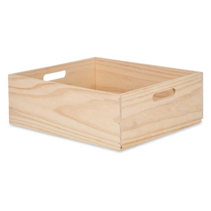 Caja de Madera Cerrada Giftdecor 40x35 cm - Natural (4 Unidades) 1 Caja de Madera Cerrada Giftdecor 40x35 cm - Natural (4 Unidades) 1