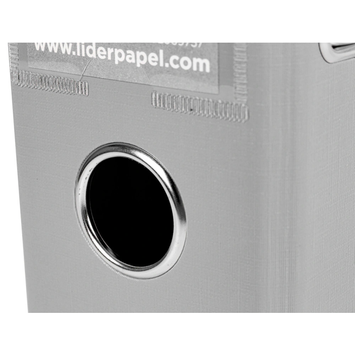 Liderpapel Archivador de palanca A4 Documenta forrado PVC con Rado lomo 75mm gris compresor metálico 5