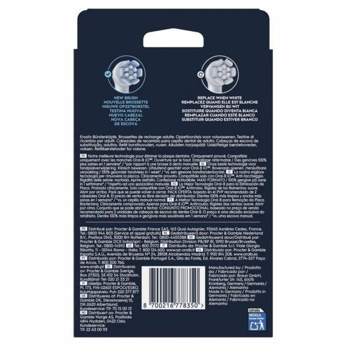 Oral-B ORA8700216778350 Recambios iO Gentle Care para Cepillos de Dientes, Pack de 8, Blanco 11