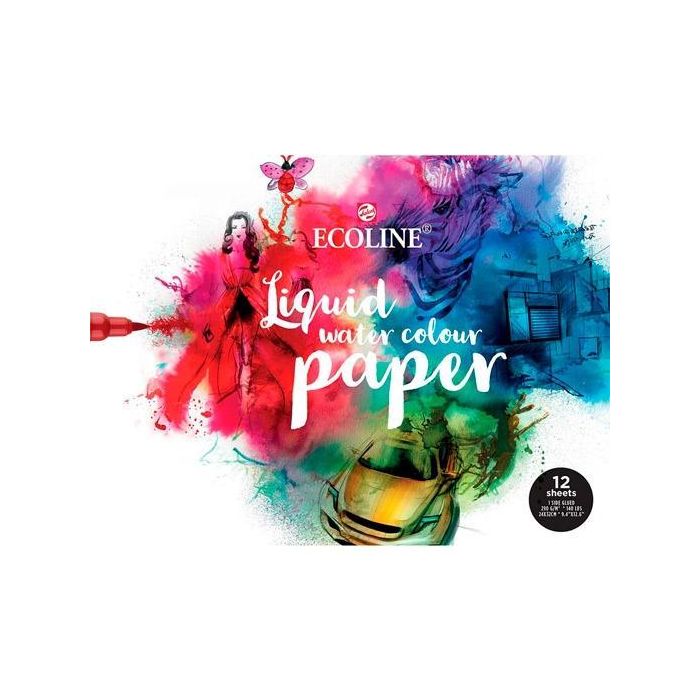 Talens Ecoline Bloque 12 Hojas Papel 24x32 cm 290 gr Encolado 1 Lado