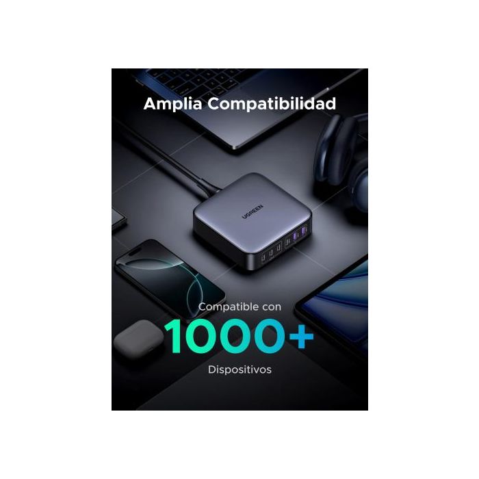 UGREEN Cargador Nexode 40914, 200W, GaN II, Carga Rápida, Negro/Gris, Compatible Universal 13 UGREEN Cargador Nexode 40914, 200W, GaN II, Carga Rápida, Negro/Gris, Compatible Universal 13