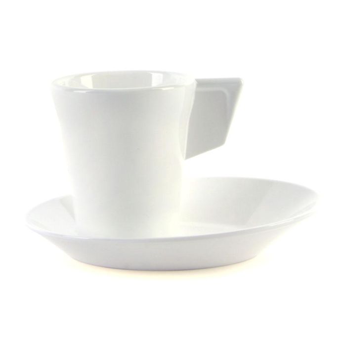 Taza Café Con Plato 90 Ml Blanca RB Drinks (6 Unidades) 1