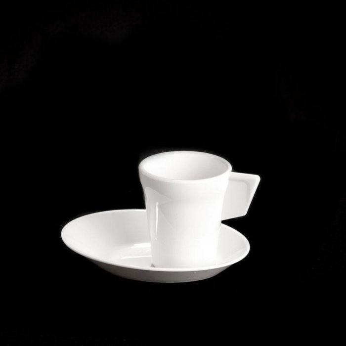 Taza Café Con Plato 90 Ml Blanca RB Drinks (6 Unidades) 2