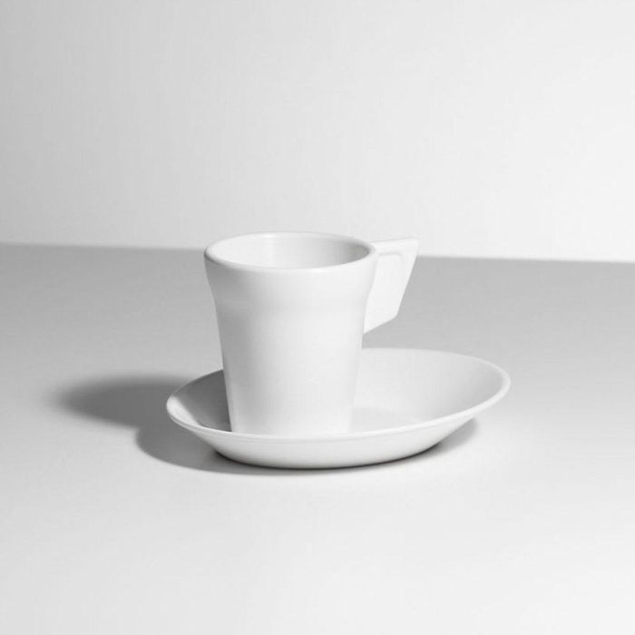 Taza Café Con Plato 90 Ml Blanca RB Drinks (6 Unidades) 3