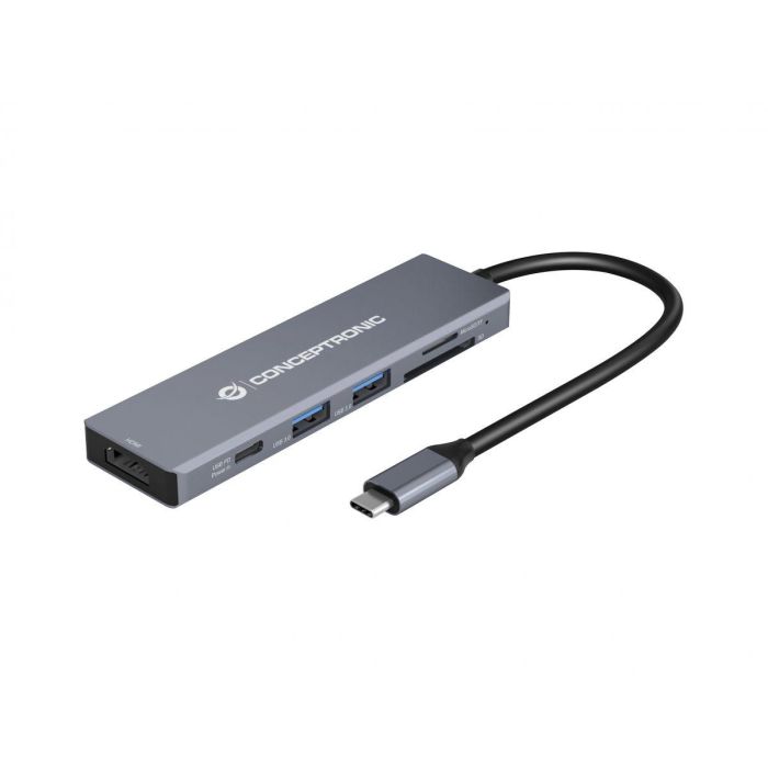 Conceptronic Docking USB-C 6in1 1xHDMI 4K 2xUSB-A 3.0 1xUSB-C Alimentacion 100W 1xSD 1xMicroSD Conceptronic Docking USB-C 6in1 1xHDMI 4K 2xUSB-A 3.0 1xUSB-C Alimentacion 100W 1xSD 1xMicroSD