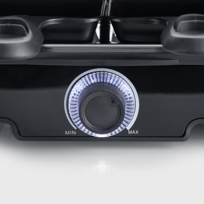 Raclette - SEVERIN - RG9670 - 8 personas - Placa de cocción antiadherente grande 41,7 x 26,3 cm - 1400 W - Negra 2 Raclette - SEVERIN - RG9670 - 8 personas - Placa de cocción antiadherente grande 41,7 x 26,3 cm - 1400 W - Negra 2
