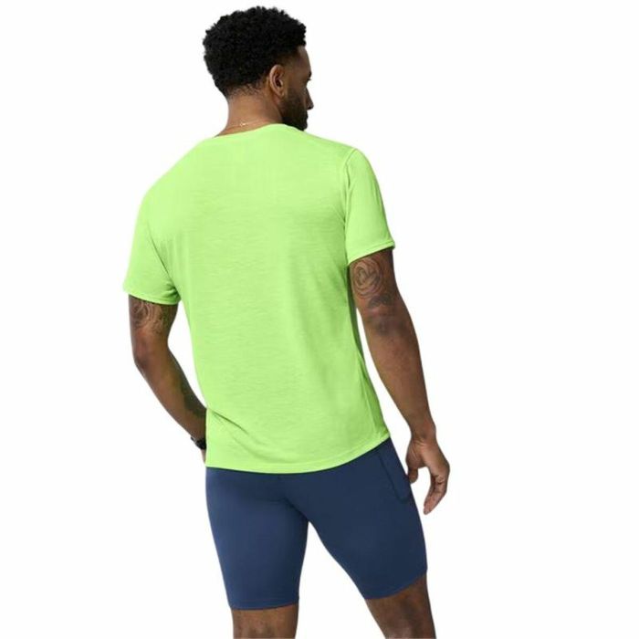 Camiseta de Manga Corta Hombre Brooks Distance Sleeve 3.0 Verde Camiseta de Manga Corta Hombre Brooks Distance Sleeve 3.0 Verde