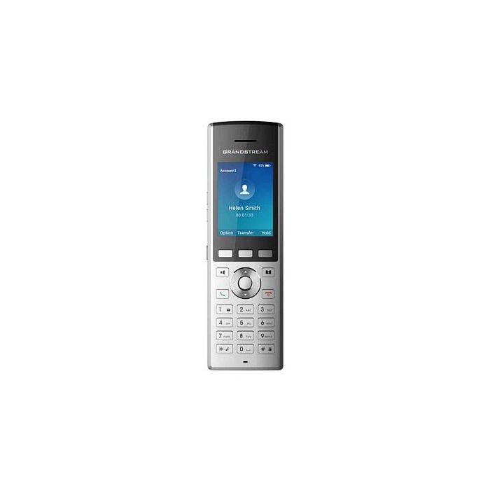 Grandstream WP820 Teléfono VoIP Inalámbrico con Bluetooth y Android | 2 Líneas, Pantalla LCD 2.4", WiFi | Plata y Negro