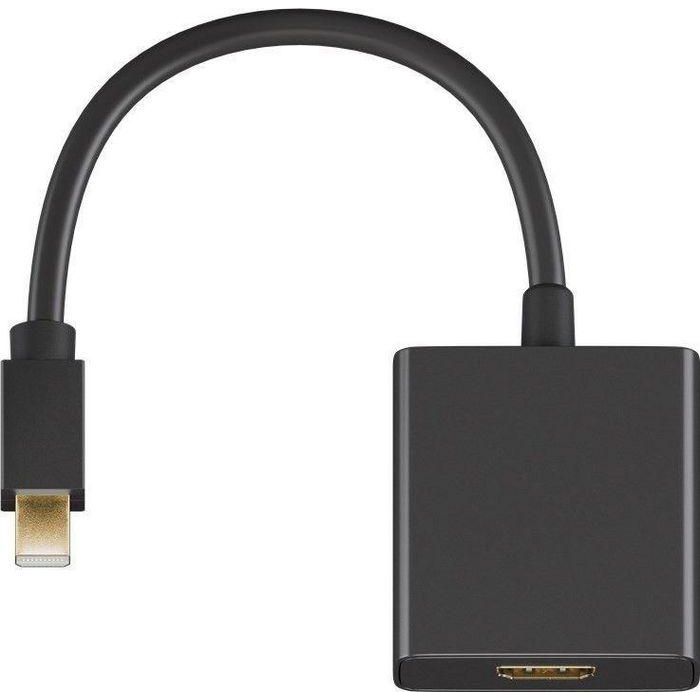 MicroConnect Adaptador Mini DisplayPort 1.2 macho a HDMI, con audio, para Apple MacBook Pro/Air