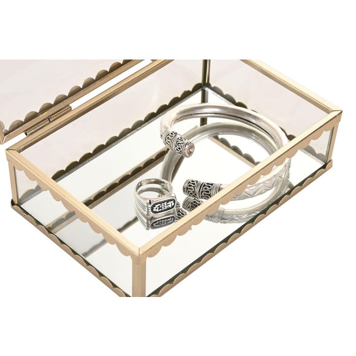 Joyero Glam DKD Home Decor Dorado 11 x 5 x 15 cm (4 Unidades) 3