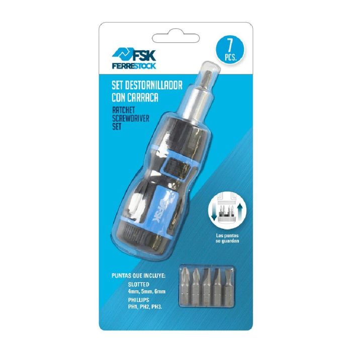 Set de Destornilladores Ferrestock Destornillador de carraca (6 pcs) 1 Set de Destornilladores Ferrestock Destornillador de carraca (6 pcs) 1