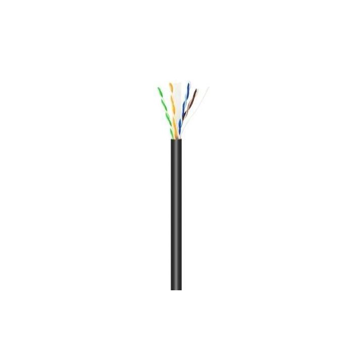 AISENS - CABLE DE RED EXTERIOR IMPERMEABLE RJ45 CAT.6 UTP RIGIDO CCA AWG23, NEGRO, 100M 1