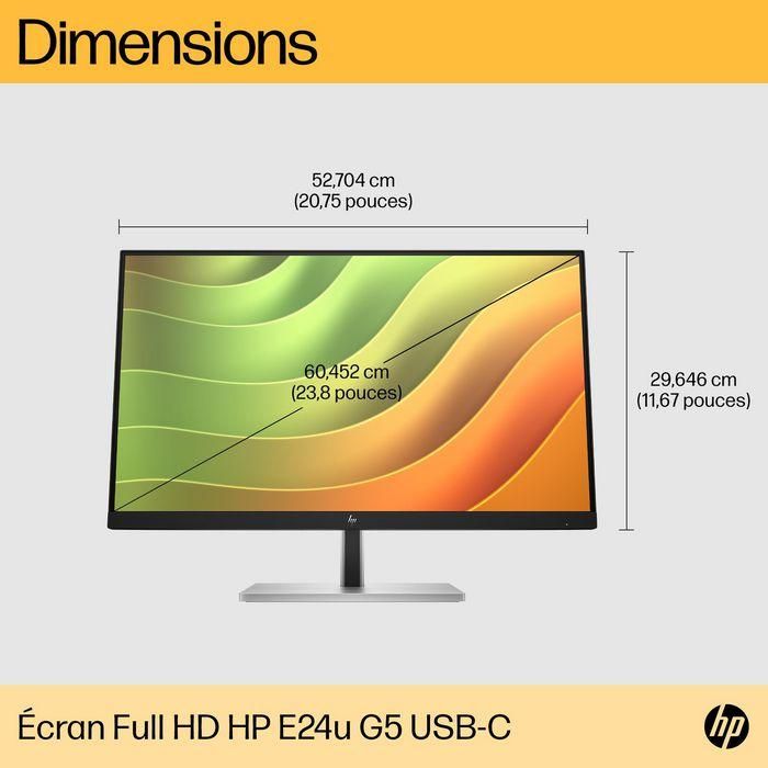 HP E24u G5 FHD USB-C Monitor 25 HP E24u G5 FHD USB-C Monitor 25