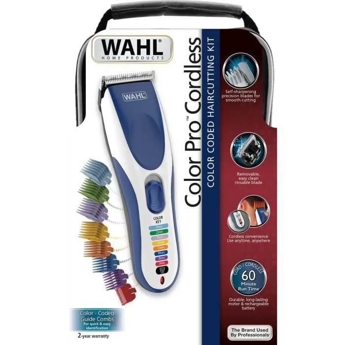 Wahl 09649-016 Cortapelos con y sin Cable, Cuchillas Autoafilables, 1.5-25mm, Color Pro Wahl 09649-016 Cortapelos con y sin Cable, Cuchillas Autoafilables, 1.5-25mm, Color Pro