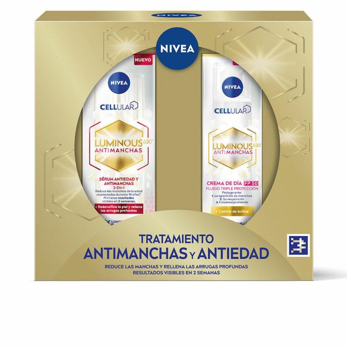 Set de Maquillaje Nivea TRATAMIENTO ANTIMANCHAS Y ANTIEDAD 2 Piezas Set de Maquillaje Nivea TRATAMIENTO ANTIMANCHAS Y ANTIEDAD 2 Piezas