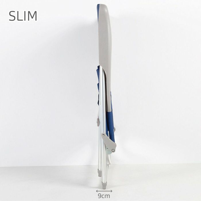 Silla de Playa Aktive Azul marino 47 x 94 x 60 cm (4 Unidades) 5 Silla de Playa Aktive Azul marino 47 x 94 x 60 cm (4 Unidades) 5