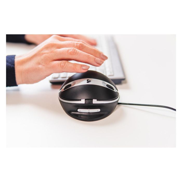 BakkerElkhuizen Oyster - Ratón Vertical Ergonómico para Oficina, Ambidiestro, Láser 1200 DPI, 5 Botones, Inclinación Ajustable, Plug and Play, USB Negro/Plata 6 BakkerElkhuizen Oyster - Ratón Vertical Ergonómico para Oficina, Ambidiestro, Láser 1200 DPI, 5 Botones, Inclinación Ajustable, Plug and Play, USB Negro/Plata 6