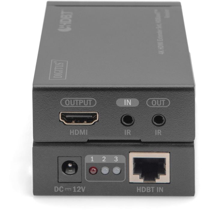 Digitus Extensor HDMI Cat5e/6/7 HDBaseT 70m 4K 3D 4096 x 2160p Transmisor Receptor AV Negro HDCP 2