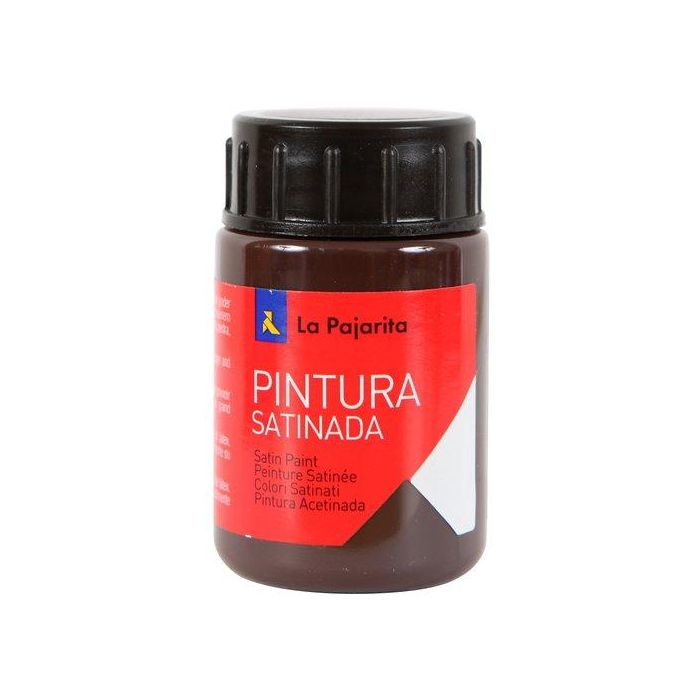 La Pajarita Témpera Escolar Satinada Marrón 35 mL - L-10, Pintura para Manualidades Segura EN71-3