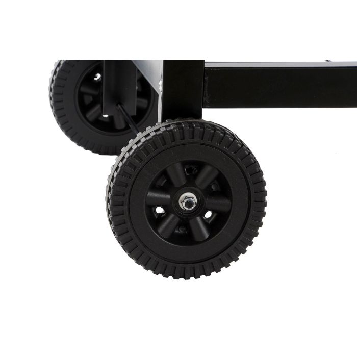 Barbacoa de Carbón con Tapa y Ruedas DKD Home Decor Negro Natural Madera Metal Acero 108 x 71 x 103 cm 8