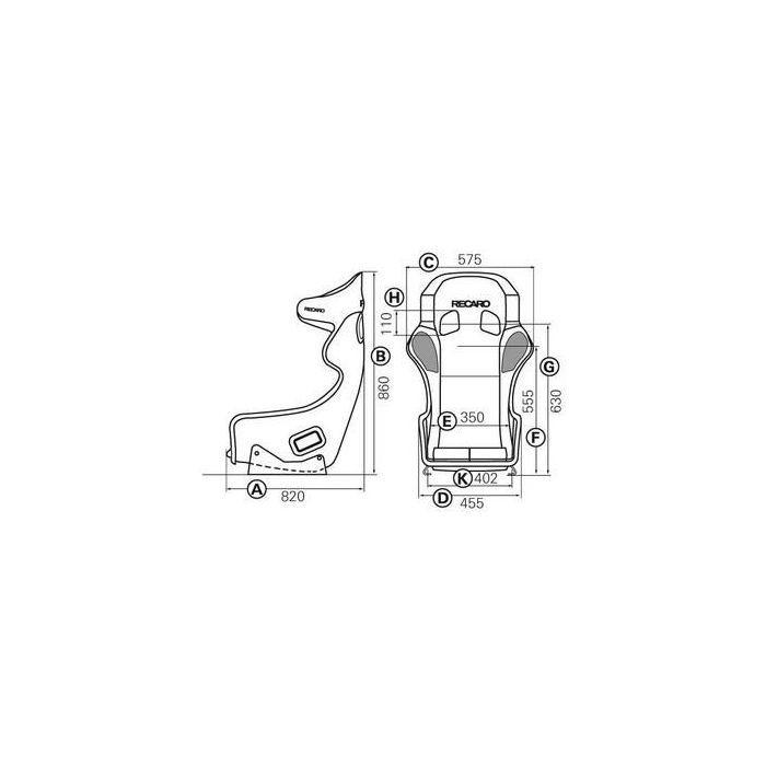 Recaro Asiento Recaro Fia Pro Racer Spg Hans - Velour Negro Piloto&Copiloto 1