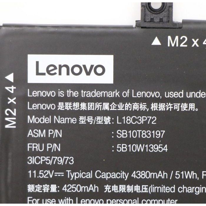 Lenovo Internal laptop battery, 50Wh capacity, 11.52V voltage, LiIon technology, compatible with select Lenovo models. 4 Lenovo Internal laptop battery, 50Wh capacity, 11.52V voltage, LiIon technology, compatible with select Lenovo models. 4