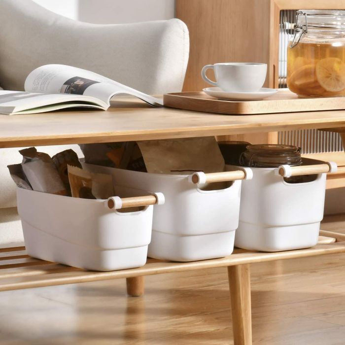 Confortime Cesta Multiusos Asas de Madera 21,5 cm Ancho x 40 cm Largo x 18 cm Alto, 5,38 kg (12 Unidades) 7 Confortime Cesta Multiusos Asas de Madera 21,5 cm Ancho x 40 cm Largo x 18 cm Alto, 5,38 kg (12 Unidades) 7
