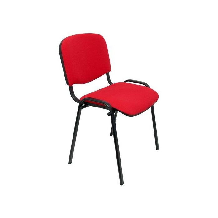 Silla Piqueras Y Crespo Alcaraz Confidente Apilable Asiento Tapizado Aran Rojo
