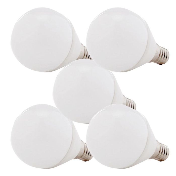 Pack 5 Bombillas LED E14 7W 520Lm 6000ºK 40.000H [HO-C37-E14-7W-RC-CW-PK5-AP] 2