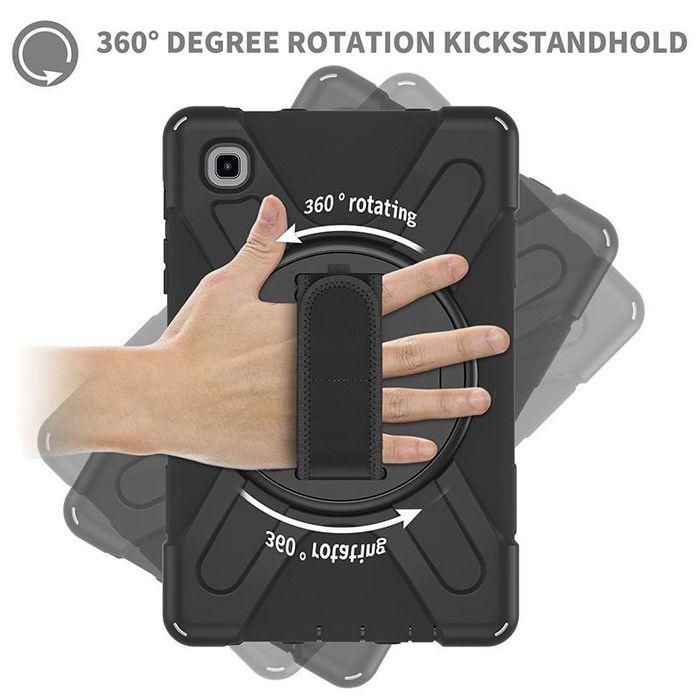 eSTUFF Funda Defender AUSTIN para Galaxy Tab A7 Lite - Negra, Funda Protectora a Prueba de Golpes con Correa 2